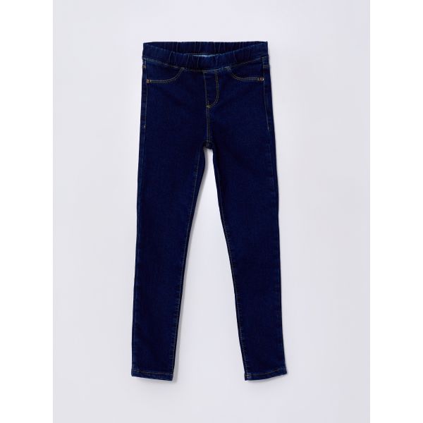 Elastic Waist Girl Denim Trousers