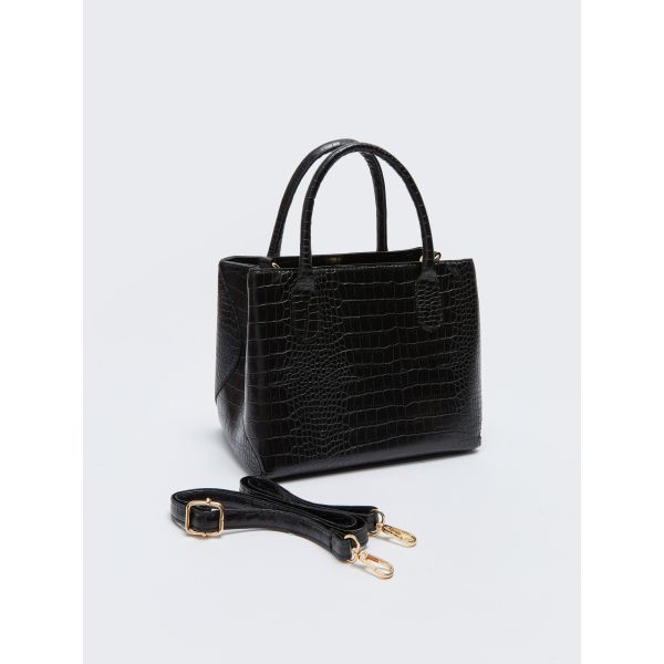 Leather Look Crocodile Patterned Women's Sleeve Bag