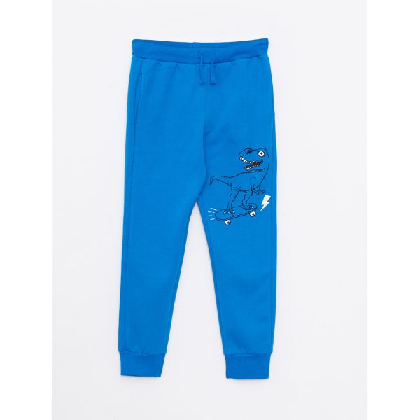 Elastic Waist Printed Boy's Trousers