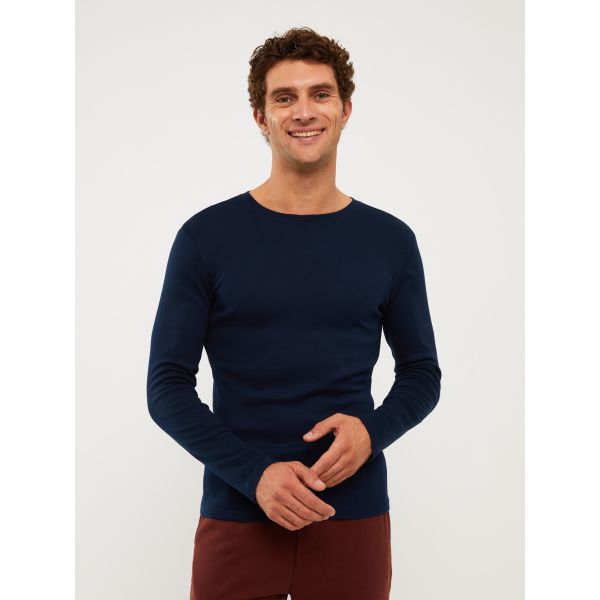 Crew Neck Long Sleeve Men's T-shirt