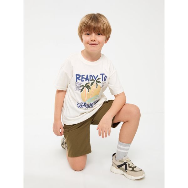 Comfortable Fit Crew Neck Printed Boys T-Shirt