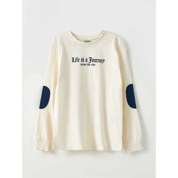 Crew Neck Printed Long Sleeve Boy T-shirt