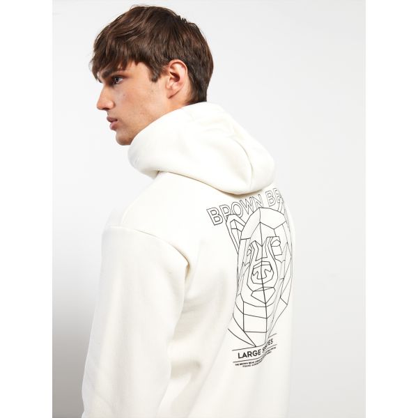 Hooded Long Sleeve Printed Men's Hoodie