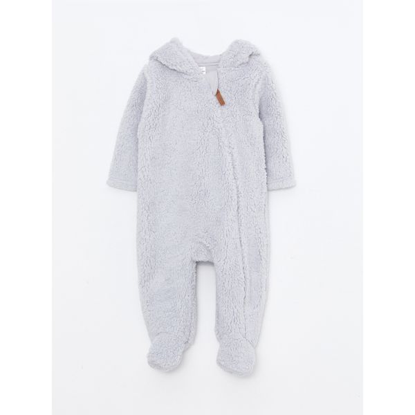 Hooded Long Sleeve Baby Boy Plush Jumpsuit