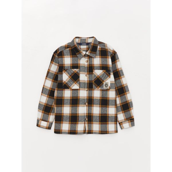 Comfortable Fit Plaid Boy Shirt