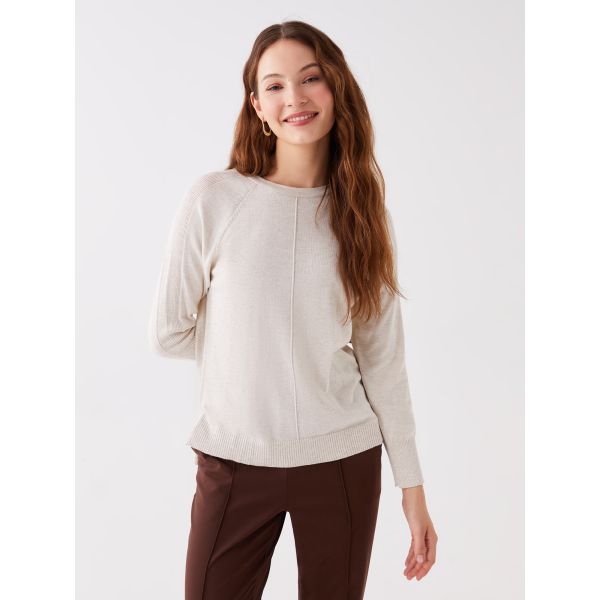 Crew Neck Regular Long Sleeve Women's Tricot Jumper