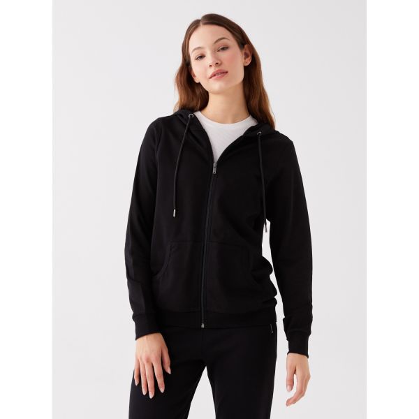 Women's Hoodie Long Sleeve Plain Zippered Sweatshirt