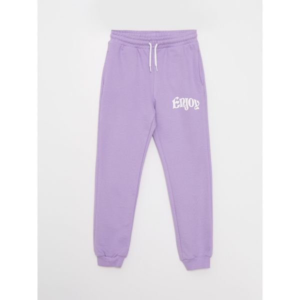 Elastic Waist Printed Girl Jogger Sweatpants