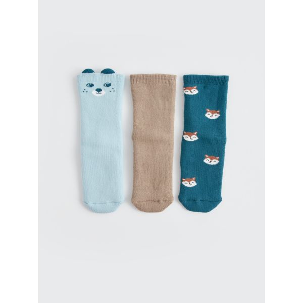 3-pack Baby Boy’s Printed Ankle Socks