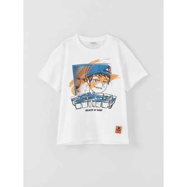 Comfortable Fit Crew Neck Printed Boys T-Shirt