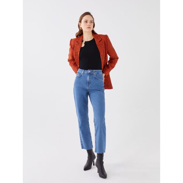 Women's Standard Fit Regular Denim Trousers