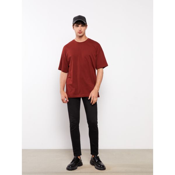 Oversize Crew Neck Short Sleeve Combed Cotton Men's T-shirt