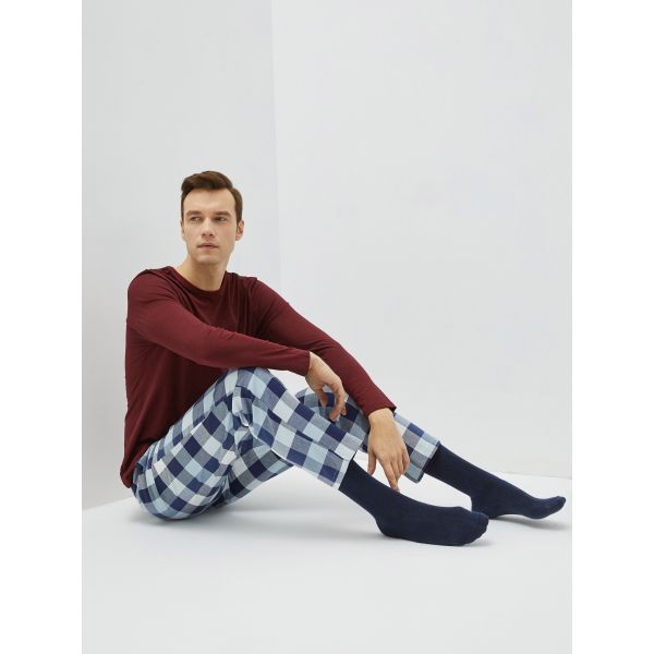 Standard Fit Plaid Men's Pajama Bottoms