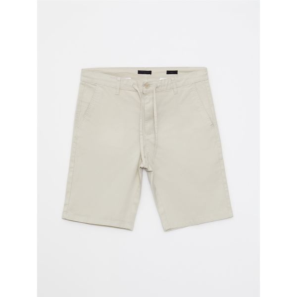 Slim Fit Gabardine Men's Shorts