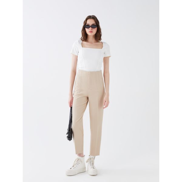 Women's Carrot Cut Straight Trousers