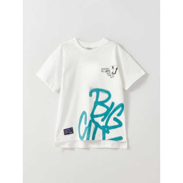 Comfortable Fit Crew Neck Printed Boys T-Shirt