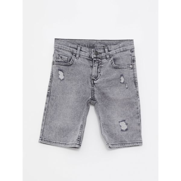 Ripped Cotton Boy Jean Shorts