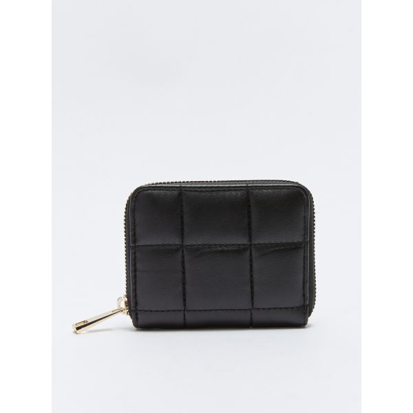 Leather Look Quilted Women Wallet