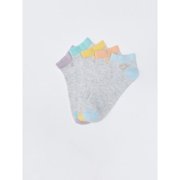 Color Block Women's Booties Socks 5-Pack