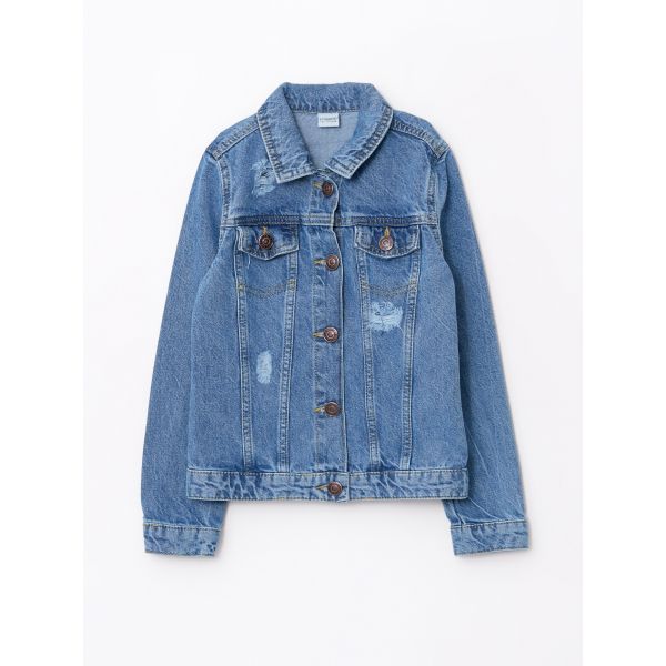 Shirt Neck Girl Jean Jacket