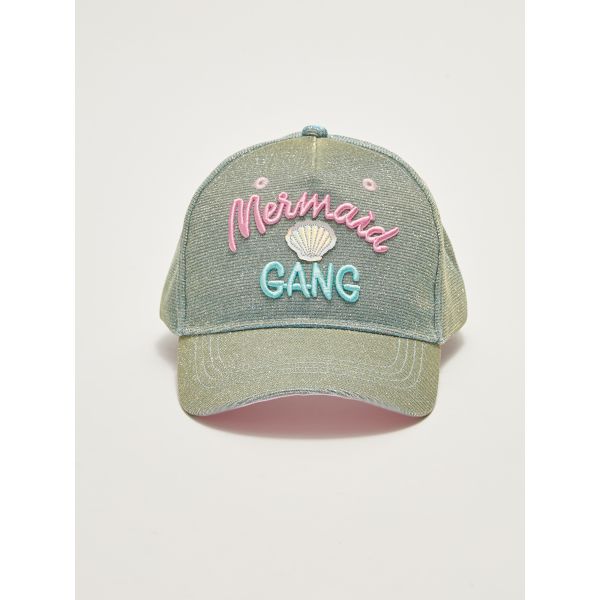 Girl's Cap Hat with Lettering Embroidery