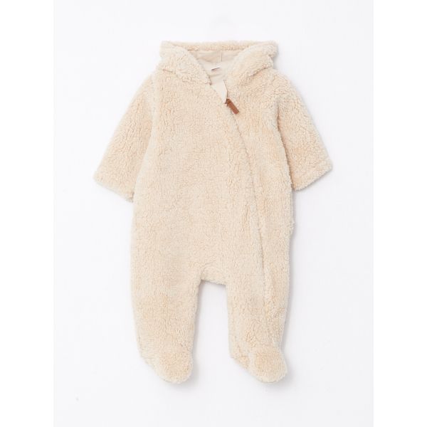 Hooded Long Sleeve Baby Boy Plush Jumpsuit