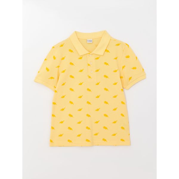 Polo Neck Printed Short Sleeve Boy T-Shirt