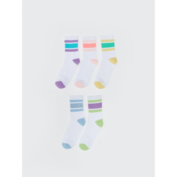 Color Block Girls' Socks 5 Pack