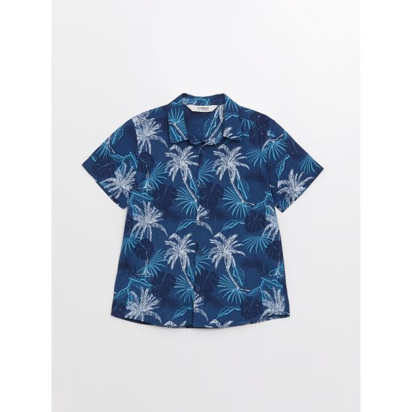 Patterned Short Sleeve Boy Shirt