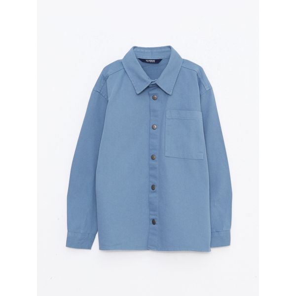 Basic Long Sleeve Gabardine Boy Shirt