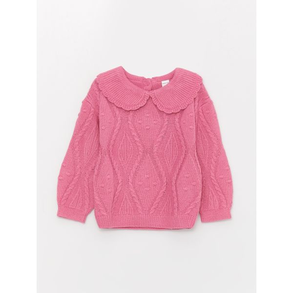 Bebe Collar Baby Girl Knitwear Sweater