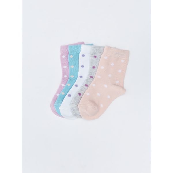 Patterned Baby Girl Socket Socks 5-Pack