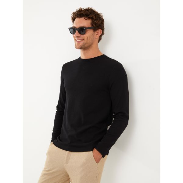 Crew Neck Long Sleeve Men's T-shirt