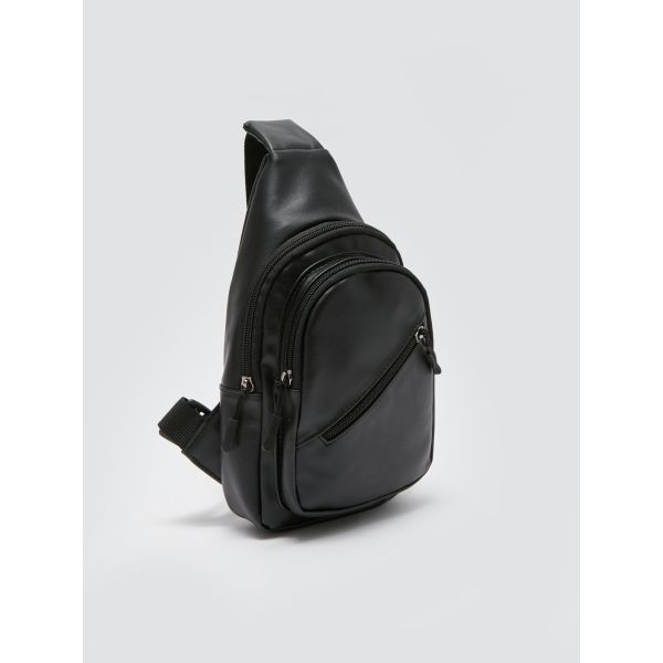 Leather Look Men's Chest Bag