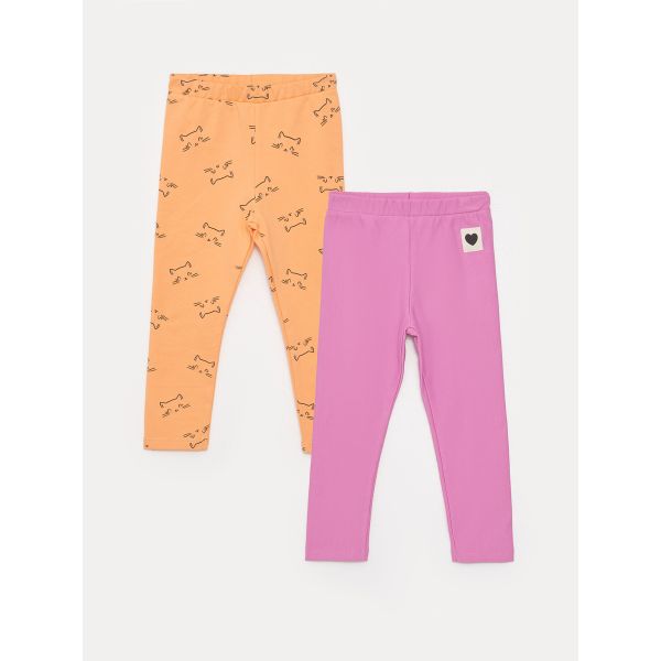 Elastic Waist Baby Girl Tights 2-Pack