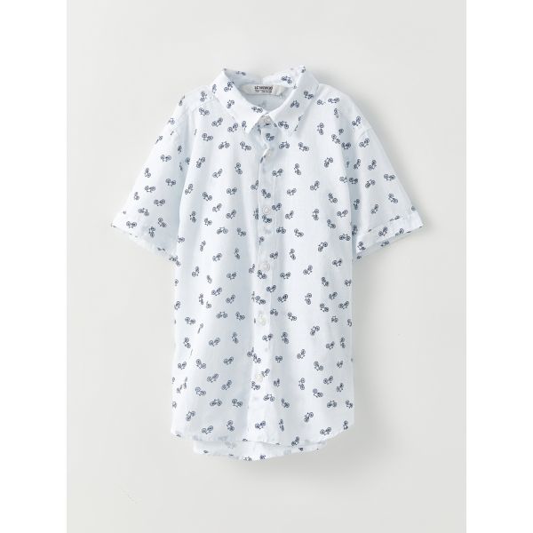 Patterned Short Sleeve Boy Shirt