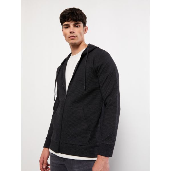 Hooded Long Sleeve Men's Sports Cardigan