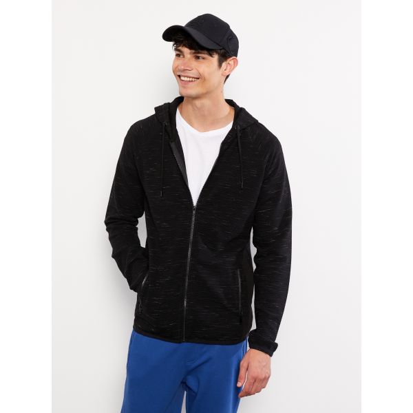 Hooded Long Sleeve Men's Sports Cardigan