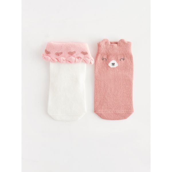 Printed Baby Girl Socks 2 Pieces