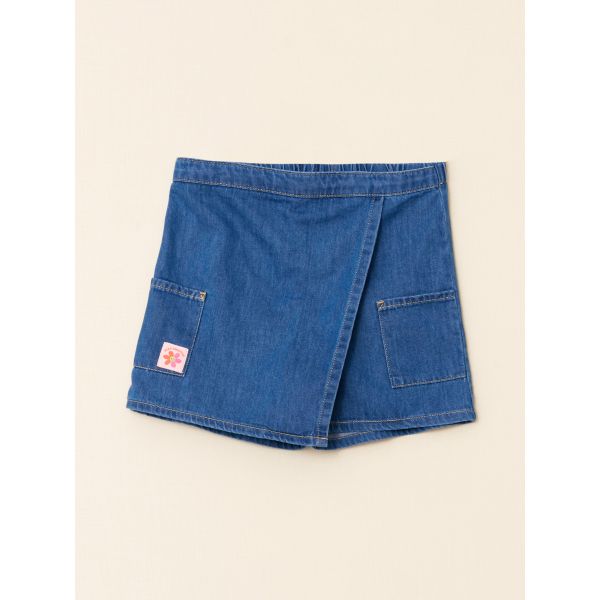 Basic Girl Jean Short Skirt