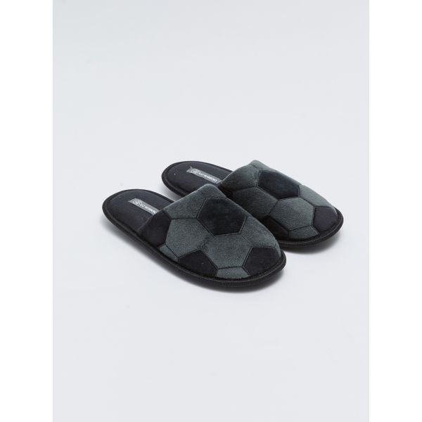 Patterned Closed Front Boy House Slippers