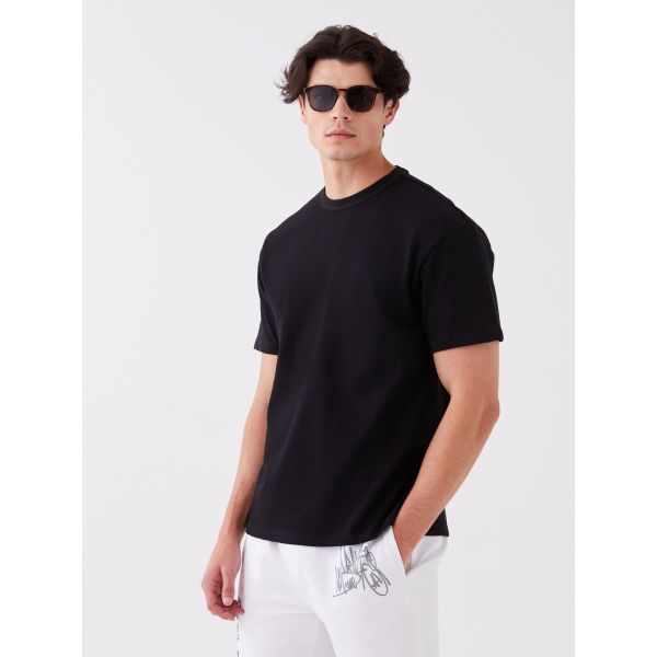 Crew Neck Short Sleeve Combed Cotton Men's T-shirt