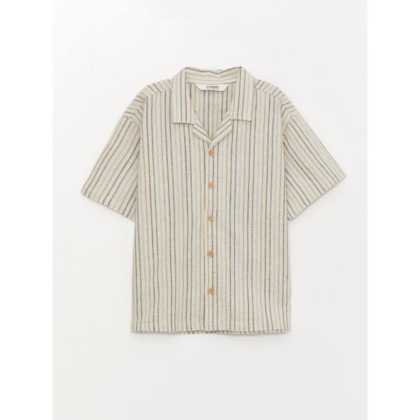 Comfortable Fit Linen Blend Boy Shirt