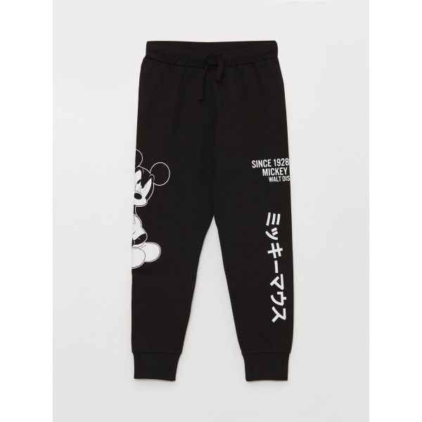 Elastic Waist Mickey Mouse Printed Boys Jogger Sweatpants