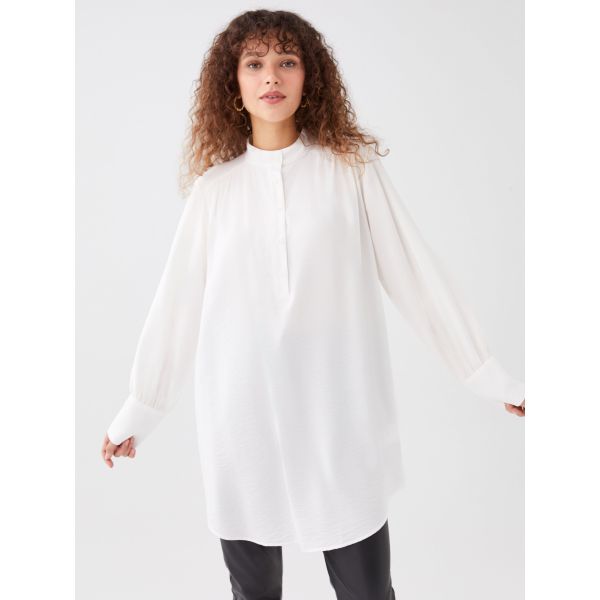 Turtleneck Straight Long Sleeve Oversize Women's Tunic