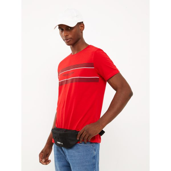 Label Detailed Men's Waist Bag