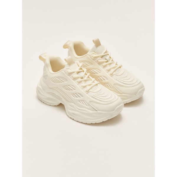 Lace-Up Thick Sole Women's Active Sneakers