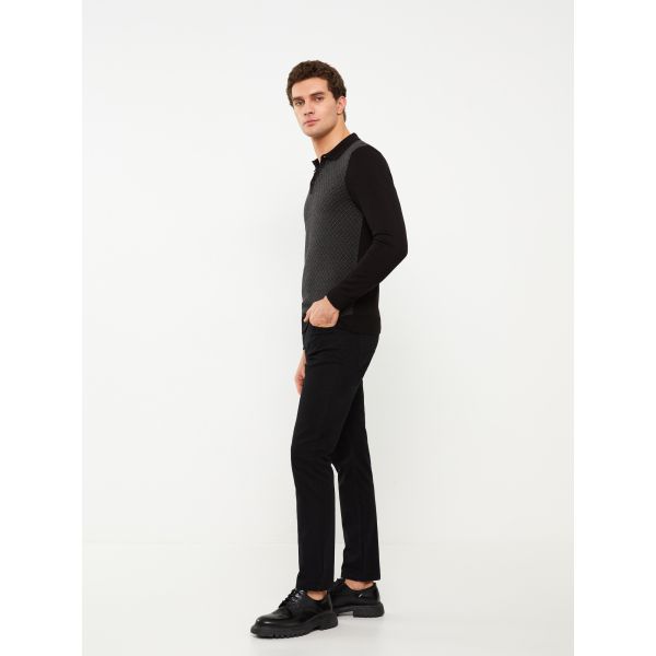 Slim Fit Dobby Men's Trousers