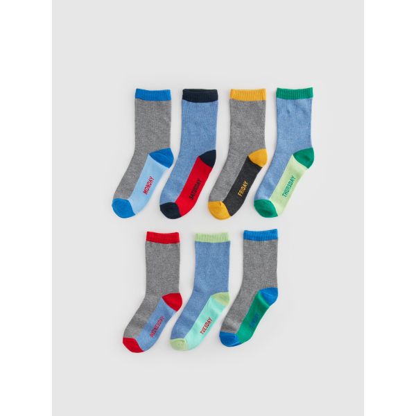 Patterned Boy Socket Socks 7-pack