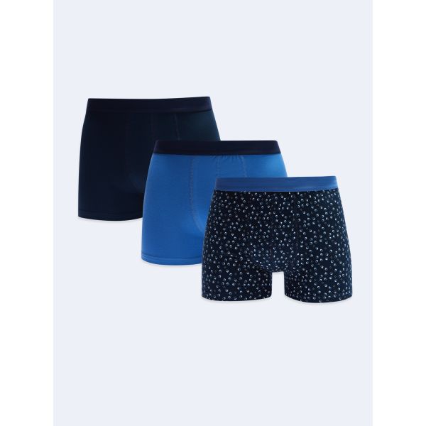 Standard Fit Elastic Fabric Men's Boxer 3-Pack